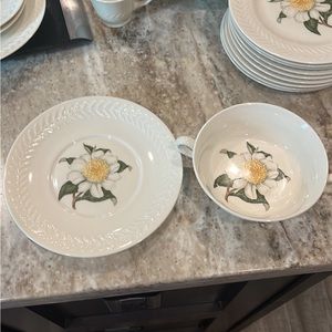 Theodore Haviland Vintage footed bowl with saucer